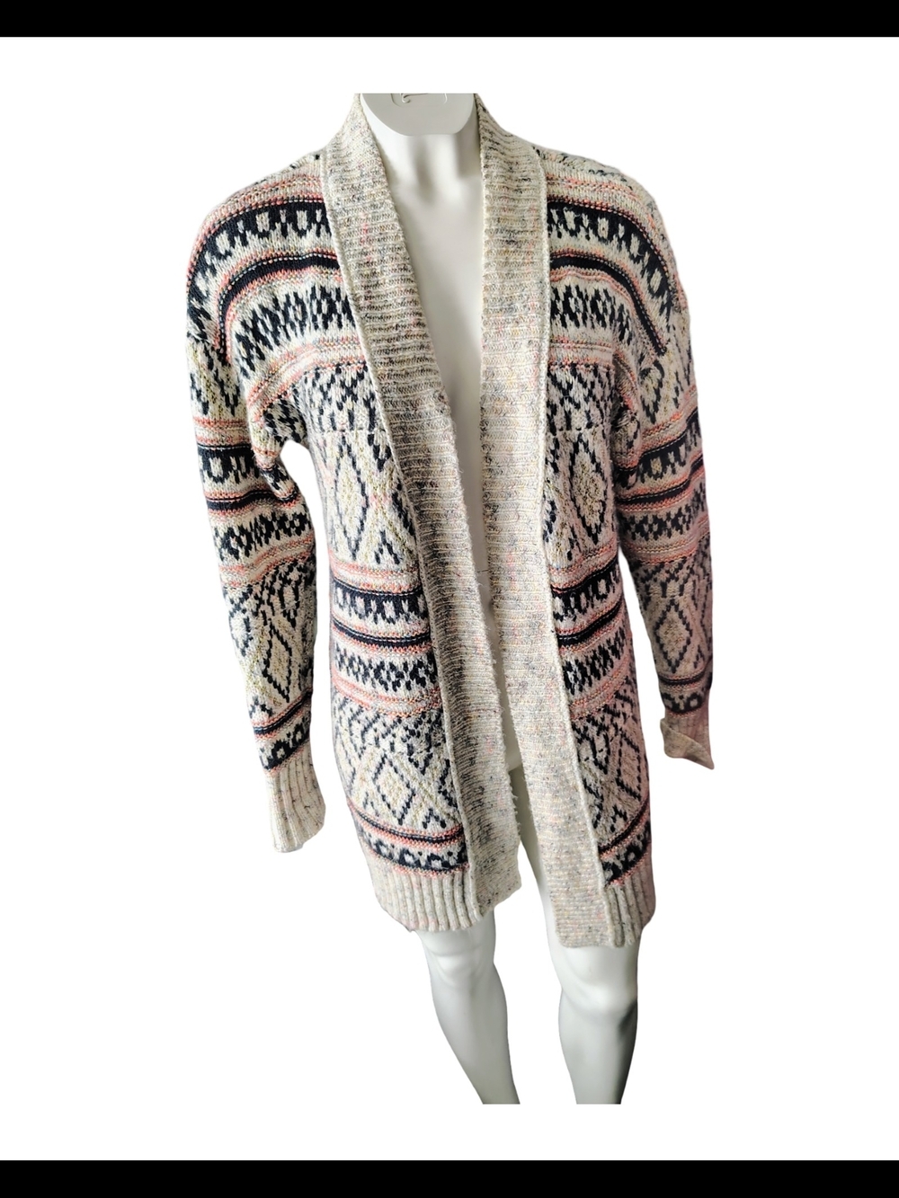 Mossimo Supply Co. Cream Open-Front Cardigan Boho Y2k